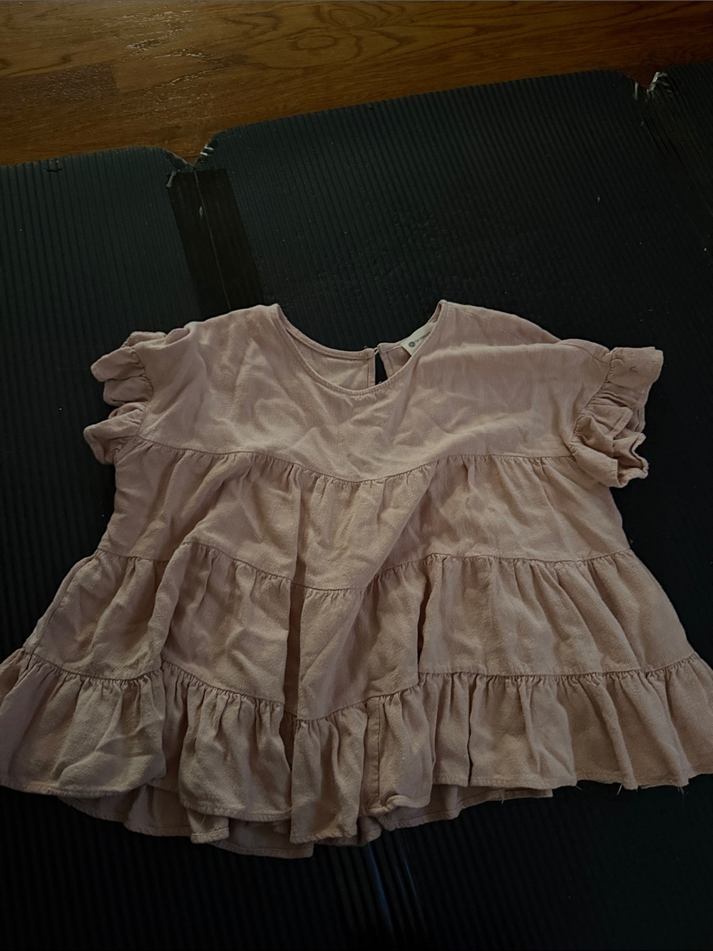 The impeccable pig Pink Tiered Ruffle Top